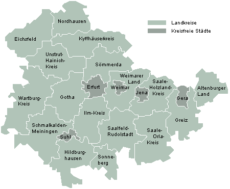 Karte Thüringen