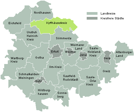 Karte Kyffhäuserkreis