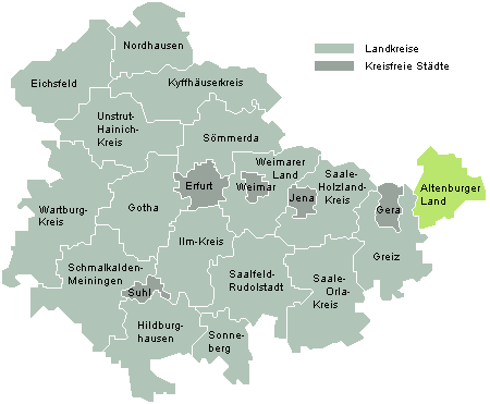 Karte Altenburger Land