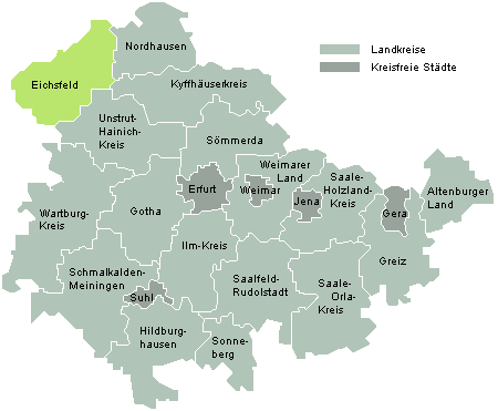 Karte Eichsfeld