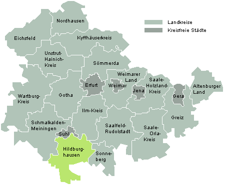 Karte Hildburghausen