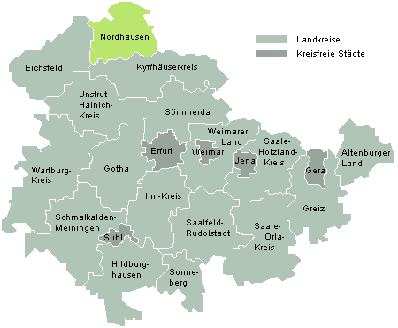 Karte Nordhausen