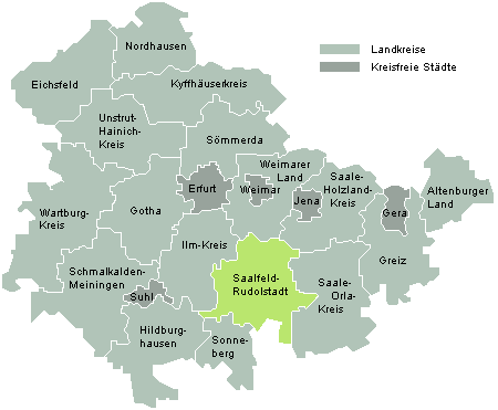 Karte Saalfeld-Rudolstadt
