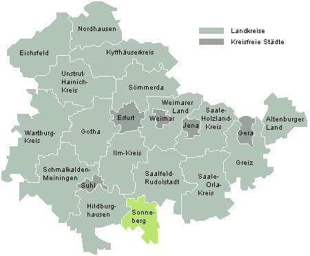 Karte Sonneberg