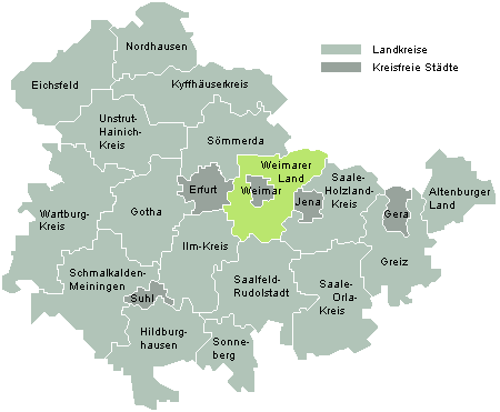 Karte Weimarer Land